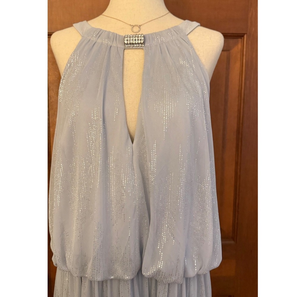 Jessica Howard Semi-Formal Evening Cocktail Dress Womens 16 Gray Lined Wedding